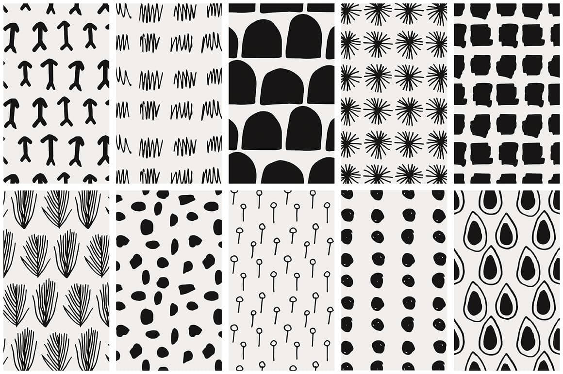 品牌服装VI品牌装饰图案纹理素材装饰图案Abstract Seamless Patterns插图8