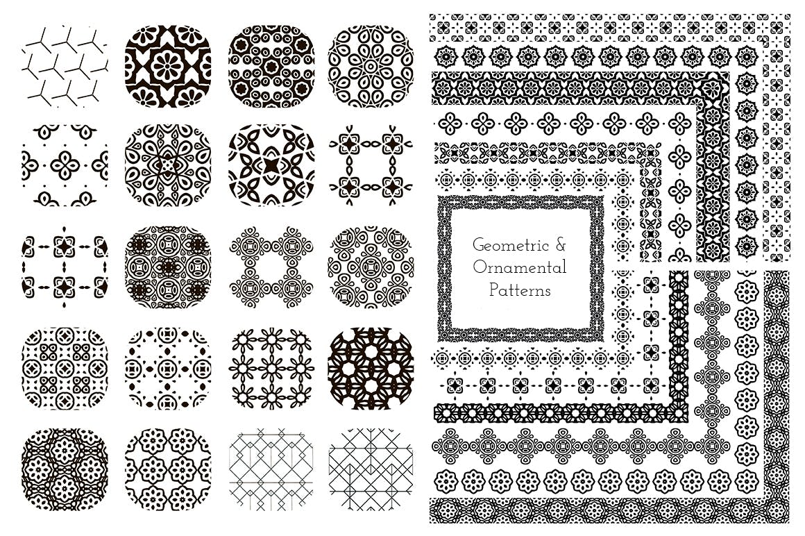 几何和装饰图案素材模板下载Pattern Paradise Bundle插图8