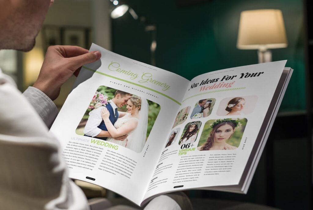 文艺精致版式环保主题婚礼杂志模板Wedding Magazine Template插图7