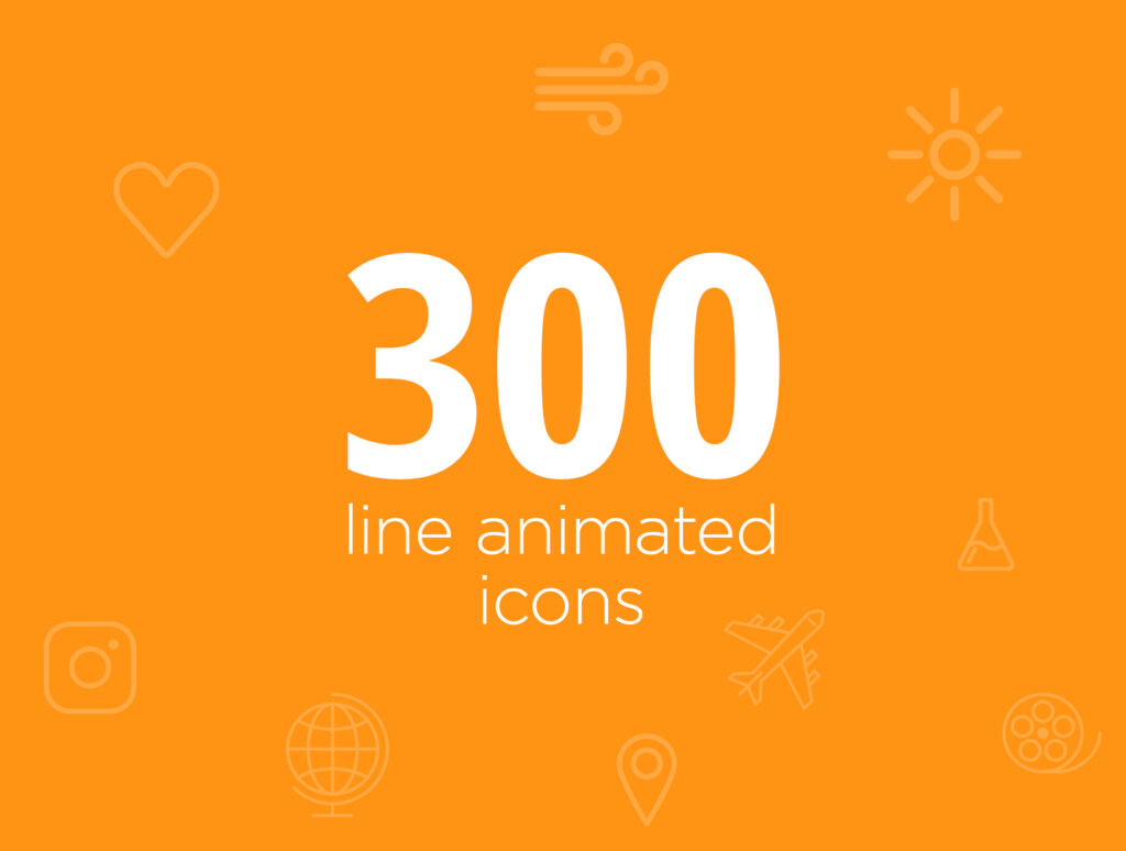 300个矢量动画图标/多行业类别图标下载300 Line Animated Icons插图6
