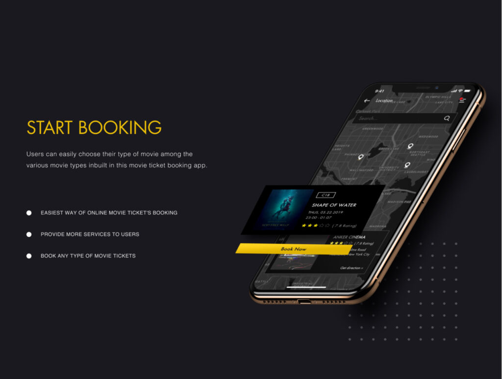 订票助手主题概念UI界面素材设计套件ANKER Cinema ticket booking app UI kits插图2