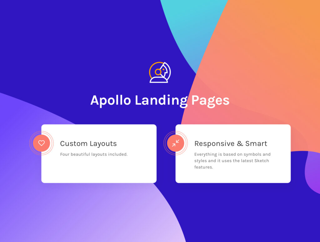 互联网产品UI设计工具包模型下载Apollo Custom Landing Pages插图1