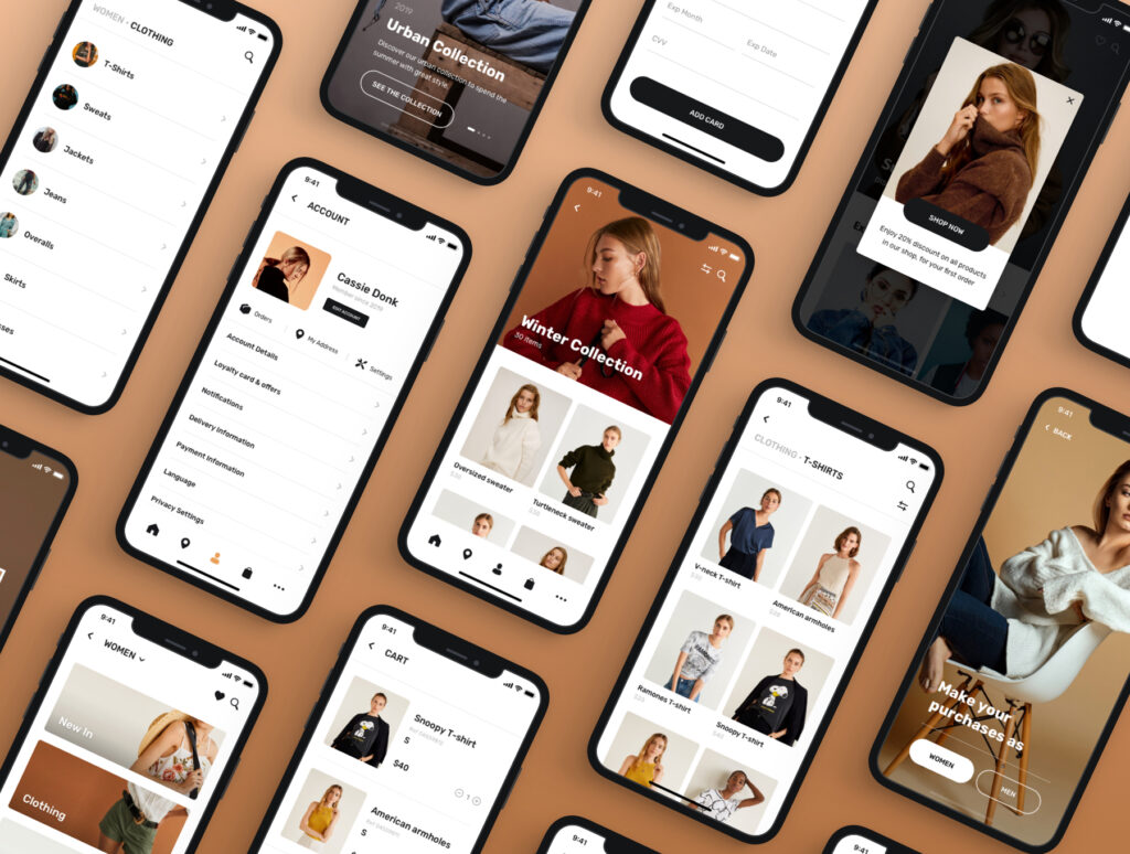 时尚服装品牌电商购物类移动应用界面UI Kit素材下载Blume Shopping App UI Kit插图6