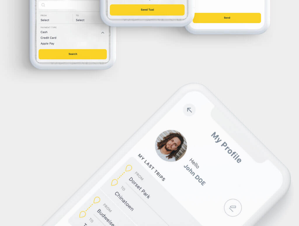 出租车应用程序的用户界面/地图出行类工具包设计套件Cabbo – Taxi Ui Kit Mobile App插图4