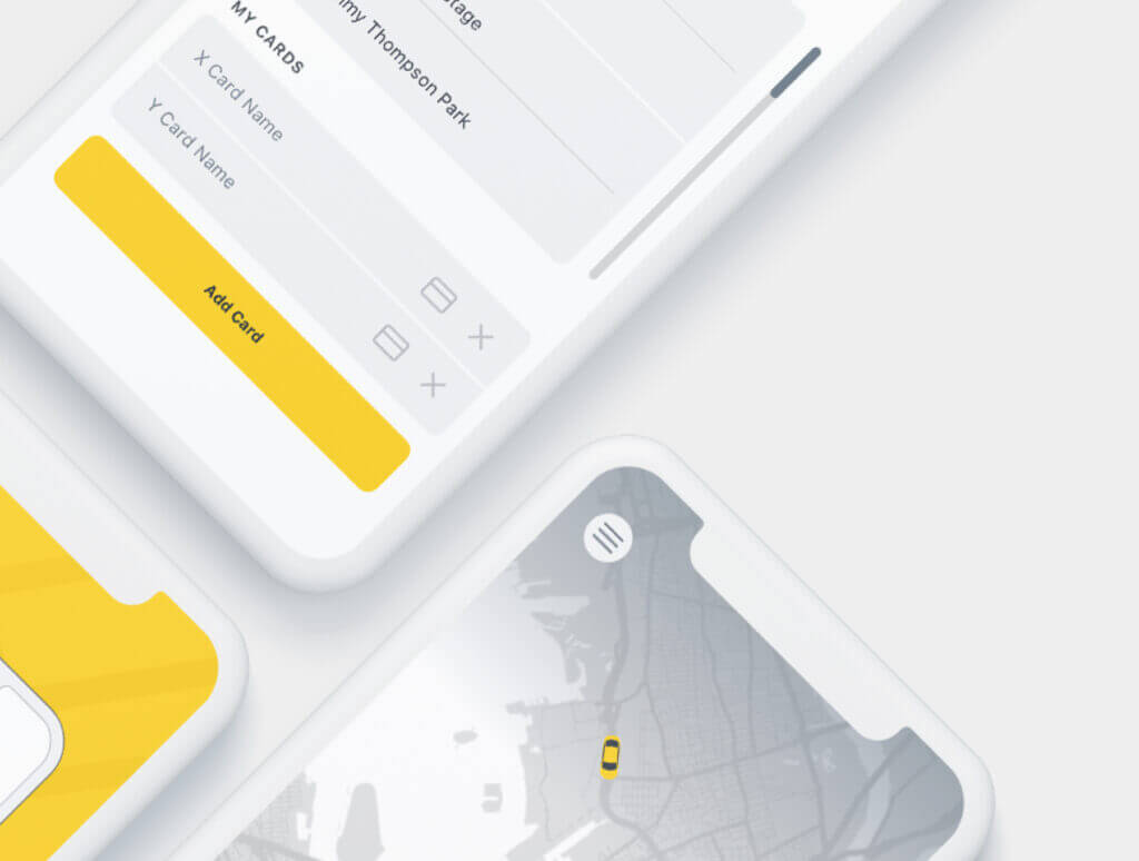 出租车应用程序的用户界面/地图出行类工具包设计套件Cabbo – Taxi Ui Kit Mobile App插图6