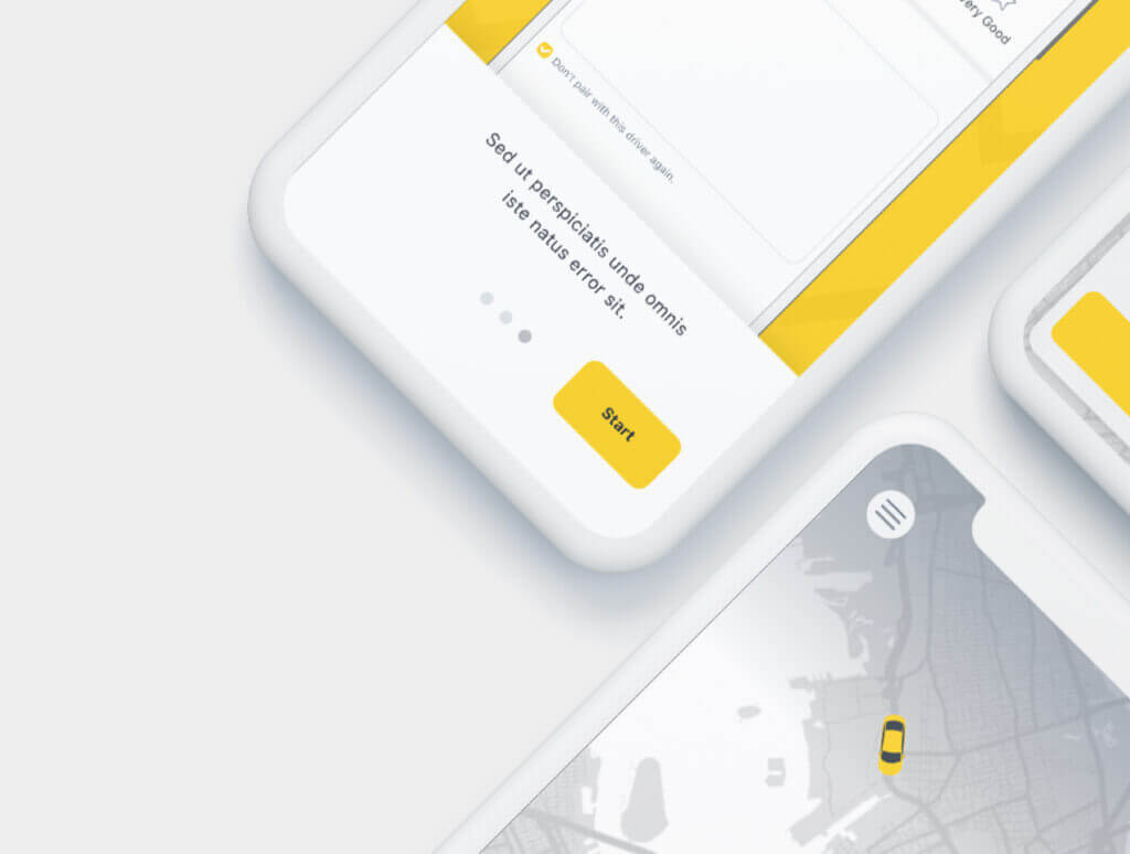 出租车应用程序的用户界面/地图出行类工具包设计套件Cabbo – Taxi Ui Kit Mobile App插图7