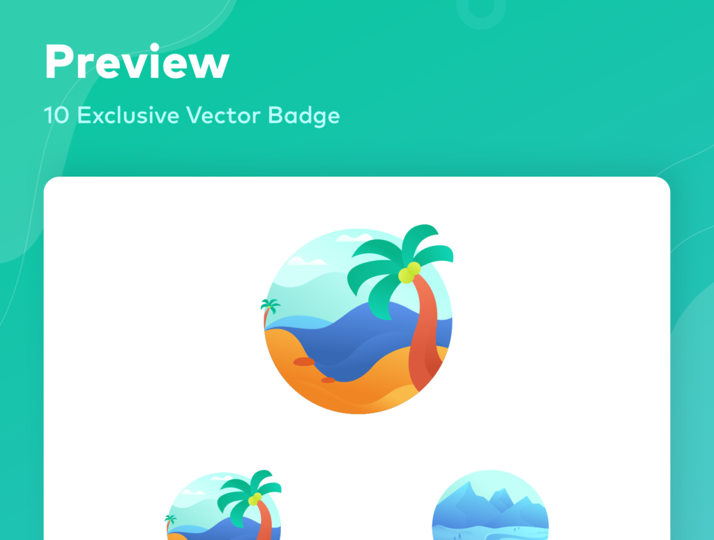 旅行出游类插图素材UI界面素材下载Camp Holiday Badge Illustration插图2