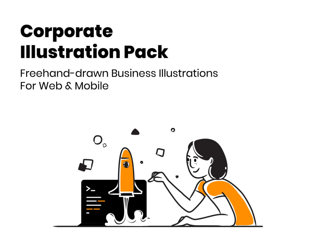 网站场景插画素材BANENR素材模型素材下载Corporate Illustration Pack插图1