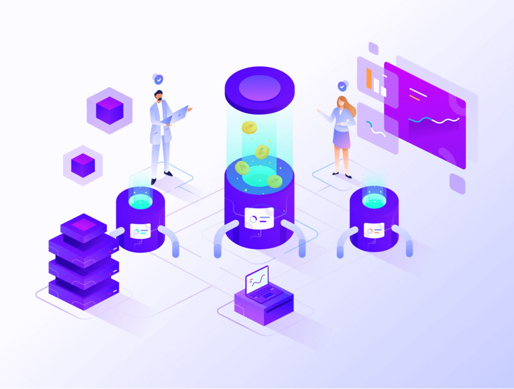 加密货币业务数据场景插画/2.5D插图工具包素材下载Cryptocurrency Business Isometric Kit Vol.02插图5