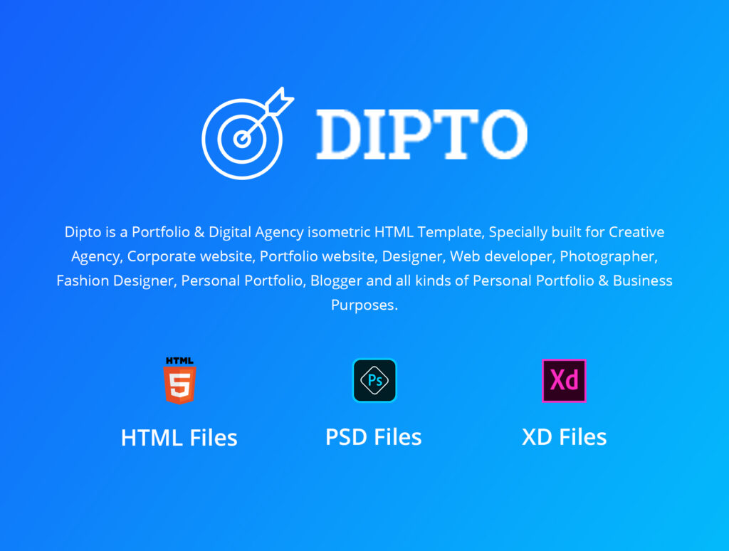 互联网门户网站UI界面素材下载Dipto Digital Agency HTML Template插图1