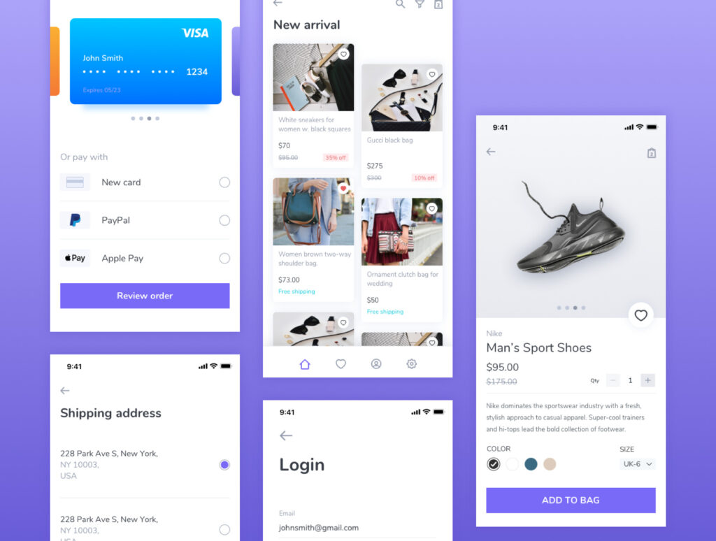 电子商务主题主题类素材素材模板下砸E-commerce UI kit for mobile插图2