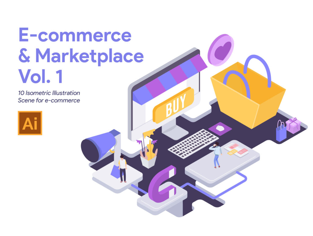 电子商务和市场概念网站插图E-commerce and Marketplace Vol 1插图1