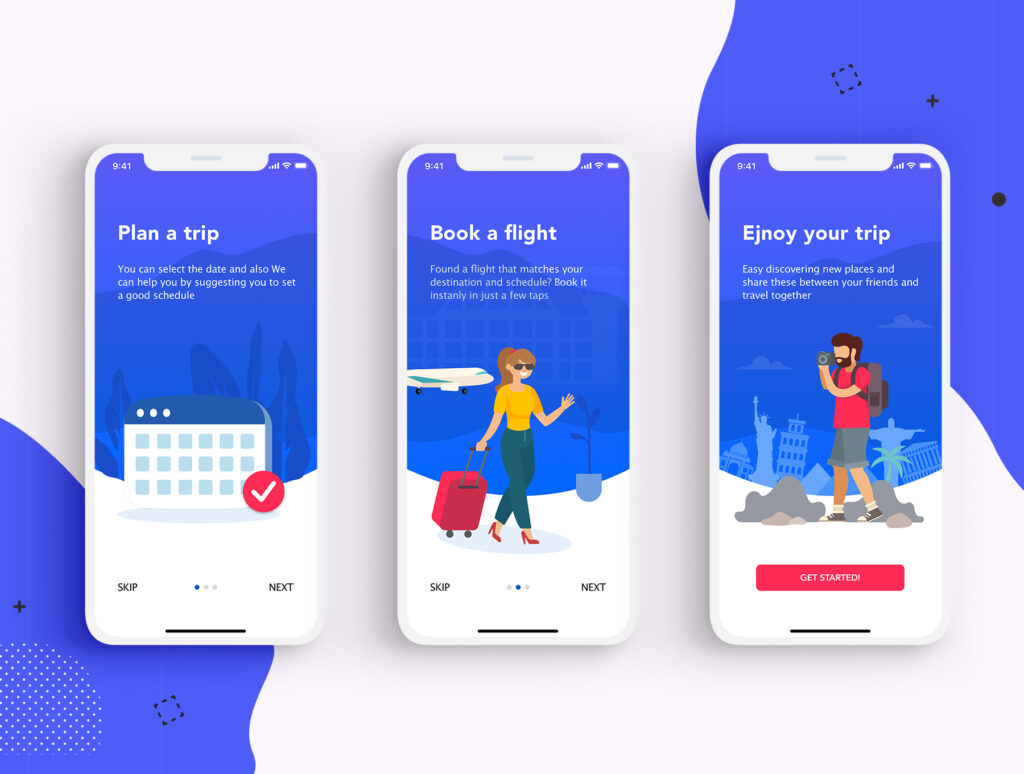 旅行/出游定制主题类UI界面设计条件EasyGo Travel App UI Kit插图5