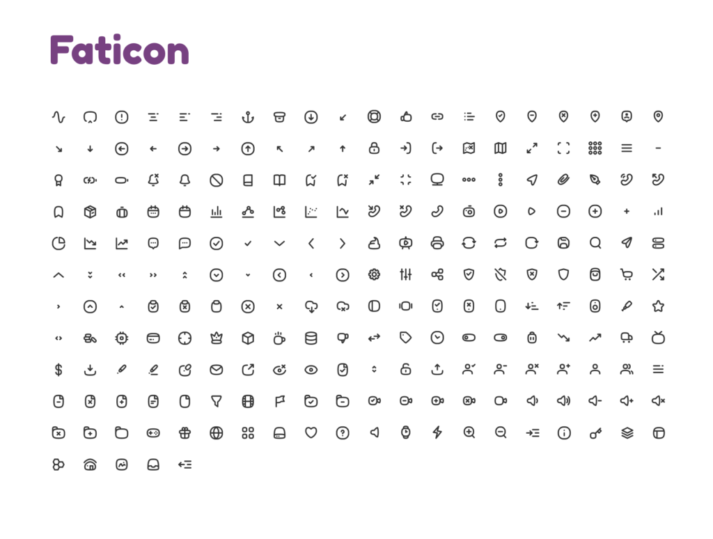 系统矢量线性图标文件下载Faticon Line Icons Pack插图1