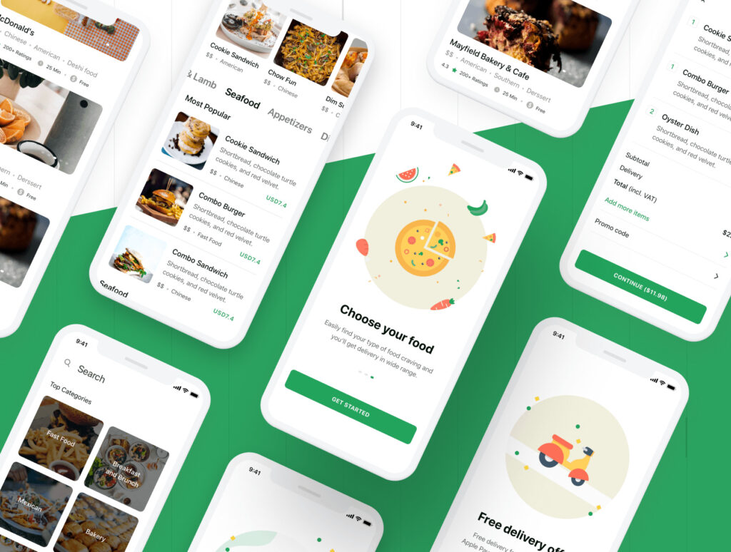 食品配送/美食定制外卖类iOS应用界面设计套件素材下载Foodly iOS UI Kit插图4
