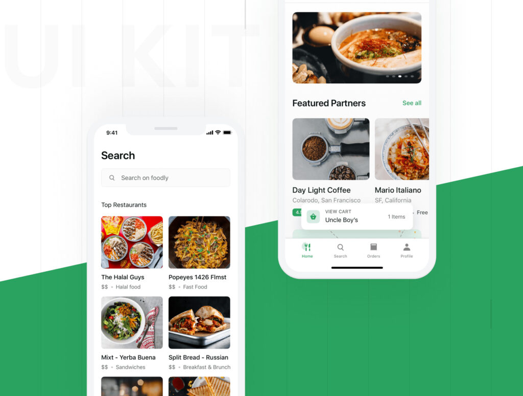 食品配送/美食定制外卖类iOS应用界面设计套件素材下载Foodly iOS UI Kit插图5