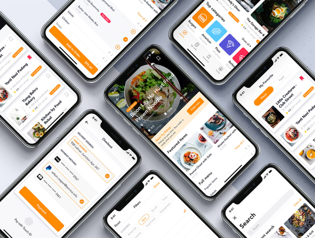 美食/外卖订购类 App UI Kit界面素材模板下载Fozzi – Food Delivery mobile app UI Kit插图3