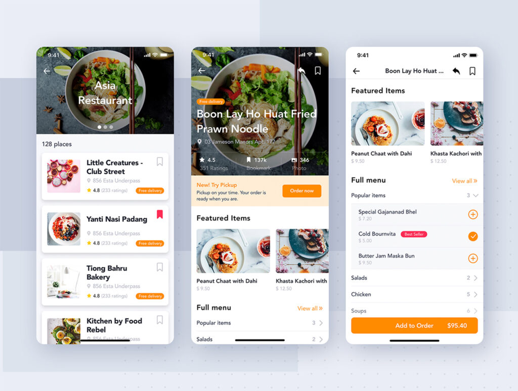 美食/外卖订购类 App UI Kit界面素材模板下载Fozzi – Food Delivery mobile app UI Kit插图5