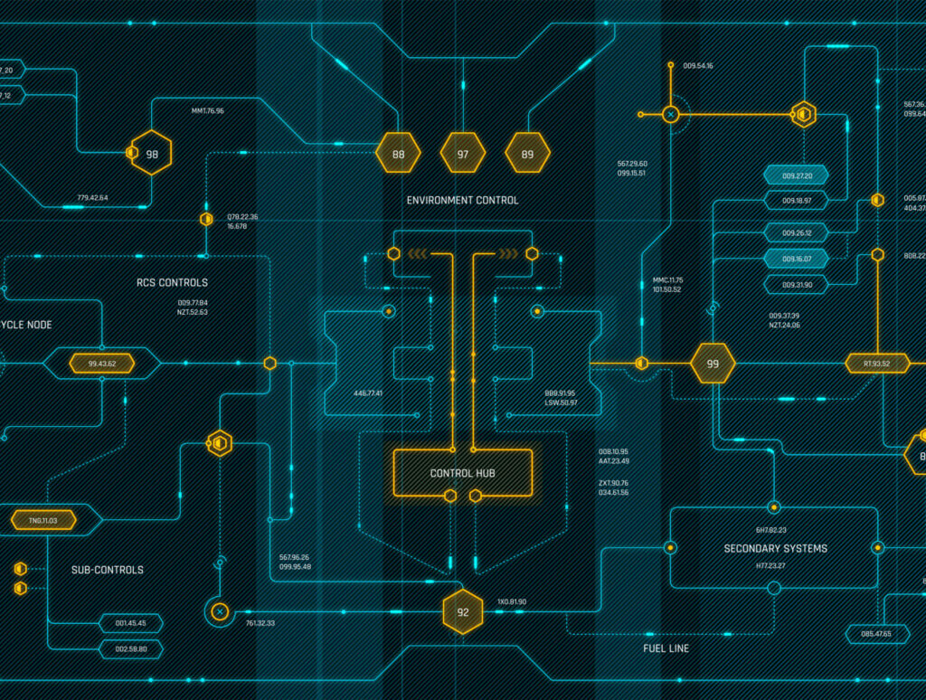 超级精细电路线路版UI元素动效展示模型HUD Elements Volume 1插图2