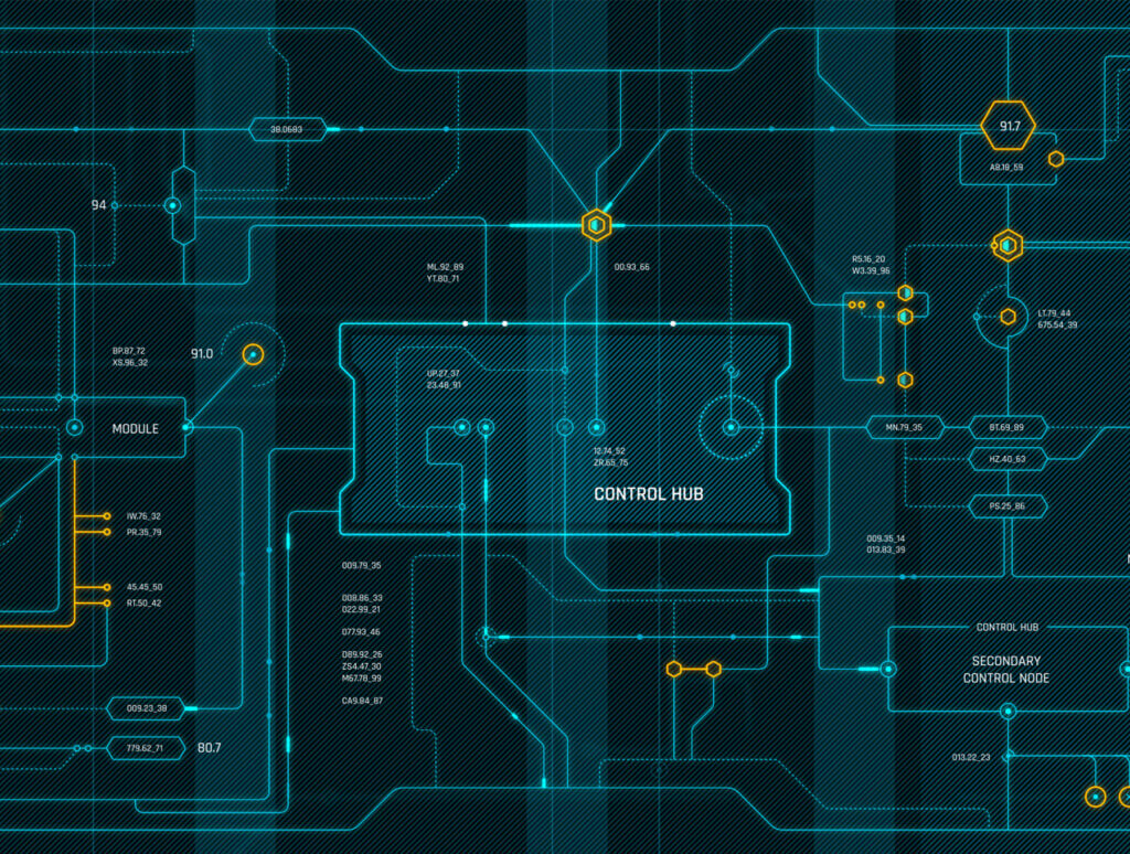 超级精细电路线路版UI元素动效展示模型HUD Elements Volume 1插图3