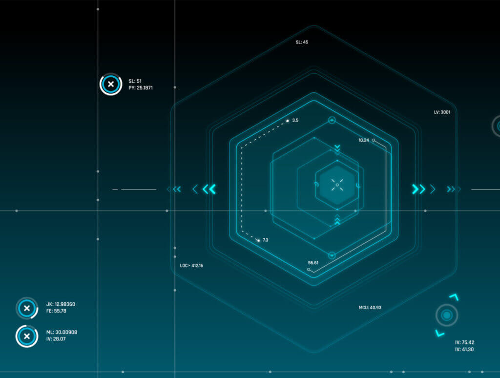 超级精细电路线路版UI元素动效展示模型HUD Elements Volume 1插图6