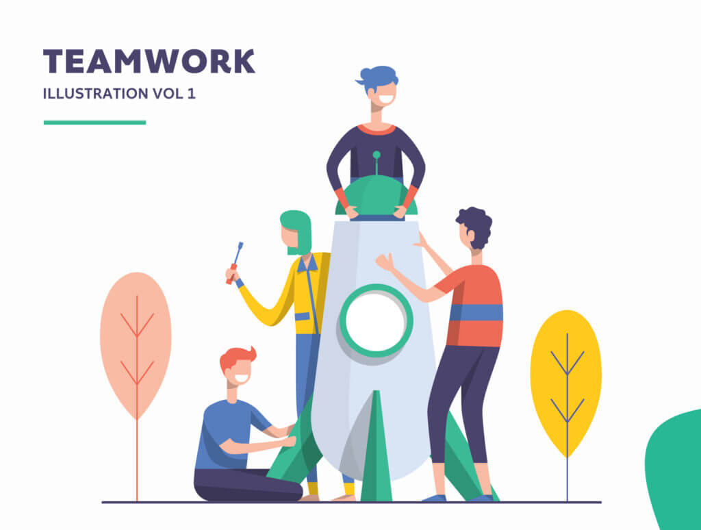 商务场景/产品数据展示场景插图素材下载Illustration Startup Teamwork Pack Vol.1插图5