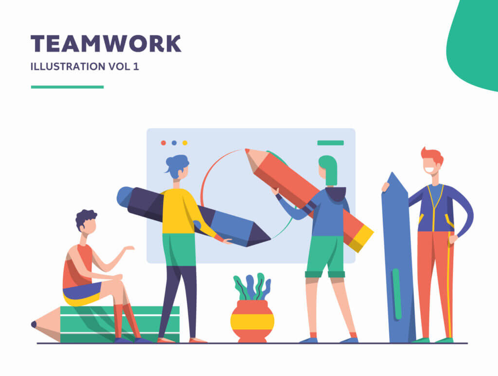 商务场景/产品数据展示场景插图素材下载Illustration Startup Teamwork Pack Vol.1插图6