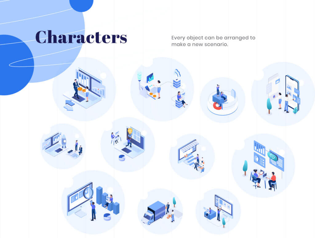 2.5D商业插图数据网站商业插图模型素材下载Isometric Business Illustration插图2