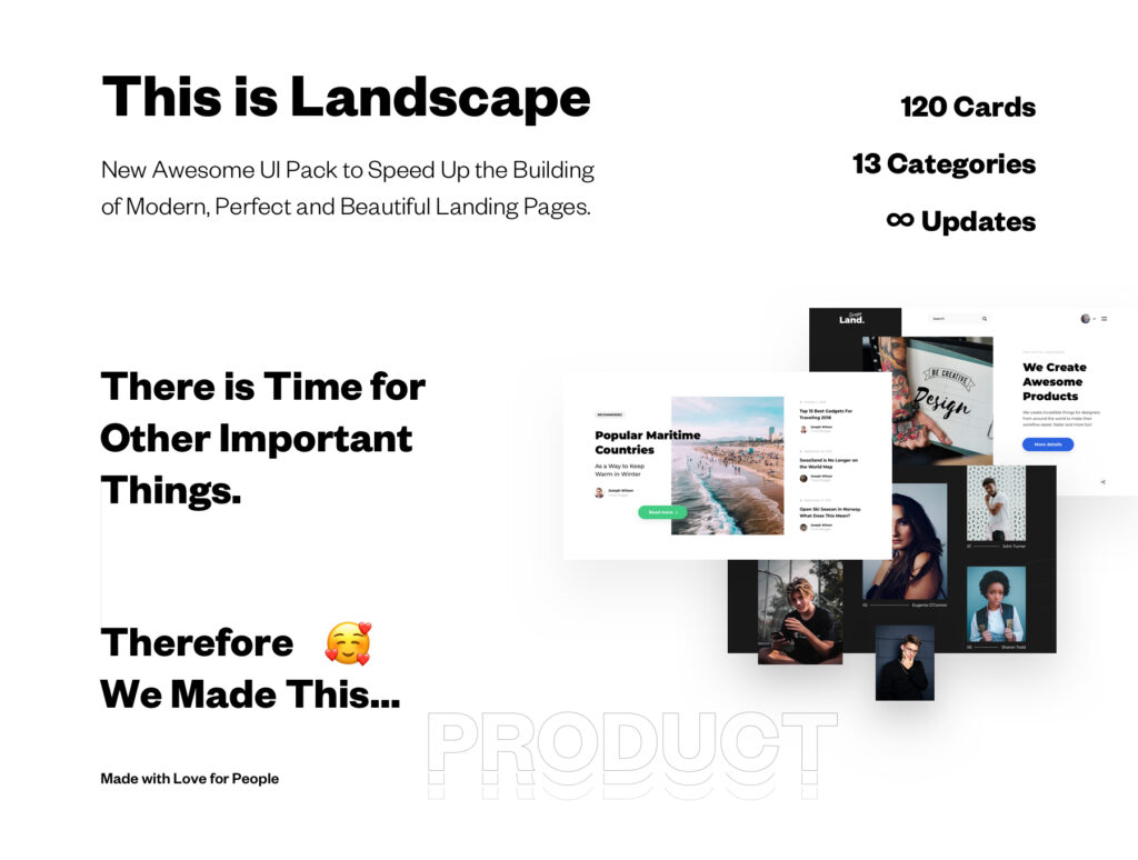 电子商务产品网站素材模型素材网站Landscape UI Pack插图2