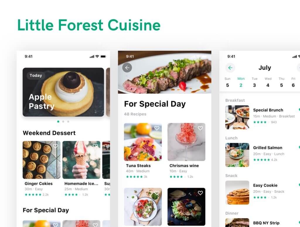 高端精致美食餐饮类UIkit素材套件下载Little Forest Cuisine UI KIT插图4