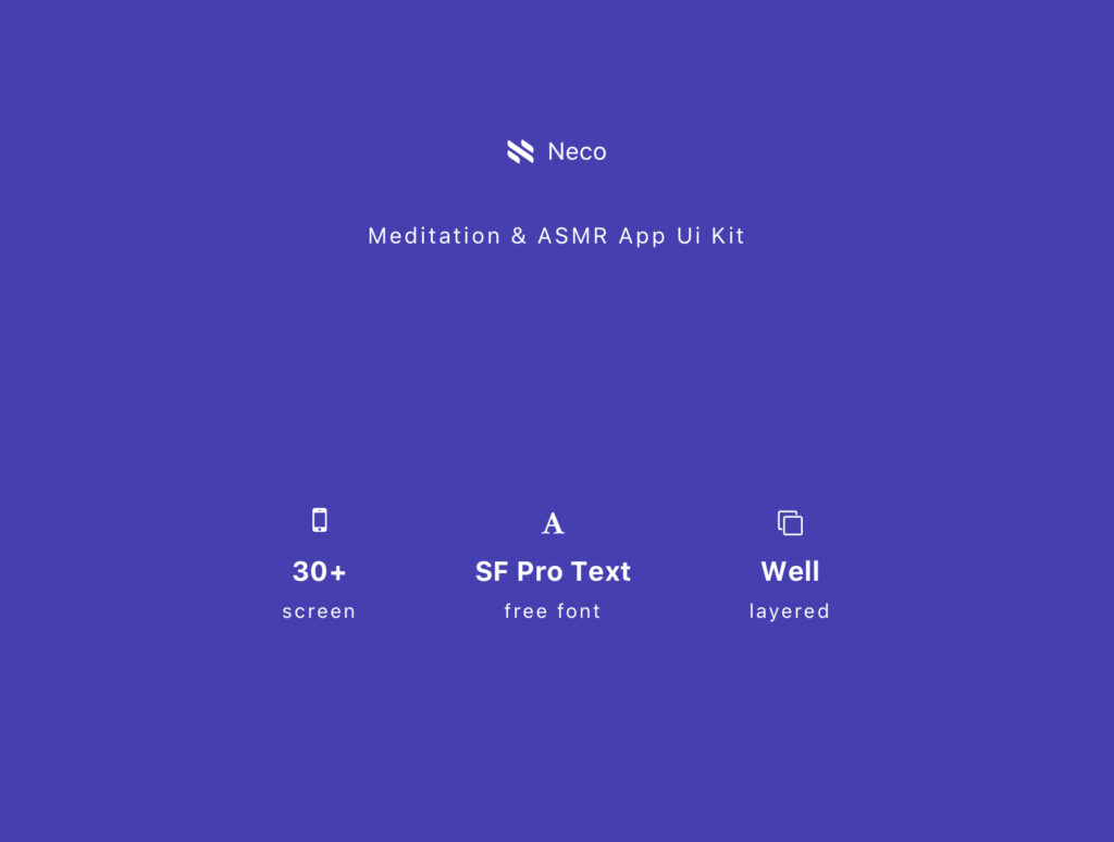 冥想系列主题UI界面素材模板设计套件Neco – Meditation and ASMR App Ui Kit 0 31 PREVIEW插图6