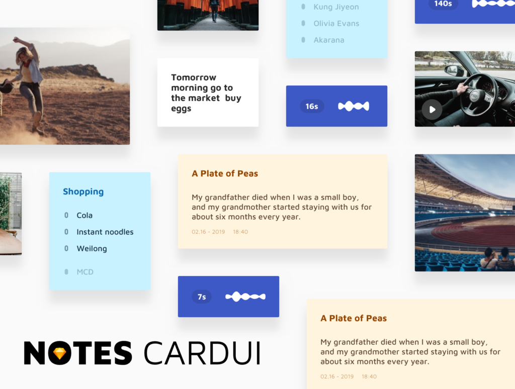 旅游概念主题UI界面设计套件素材Notes UI Kit插图2