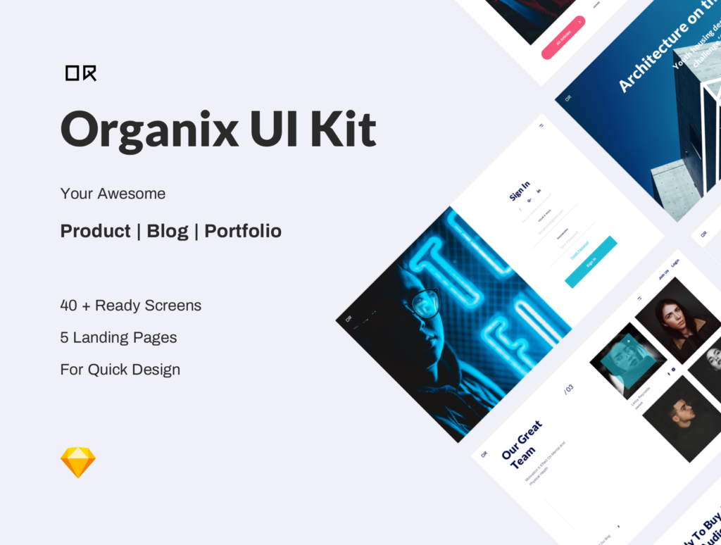 现代时尚企业产品介绍网站素材下载Organix UI Template 0 55 PREVIEW插图1