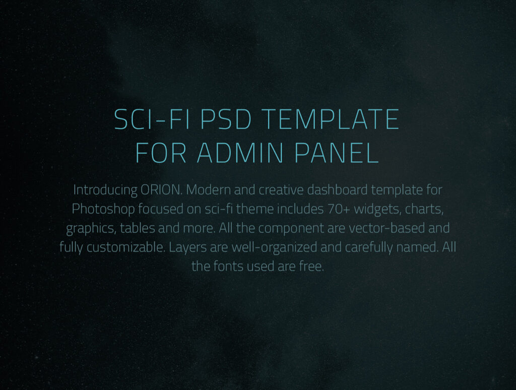 后台仪表盘数据可视化/后台管理系统UI素材Orion Sci Fi Dashboard插图1