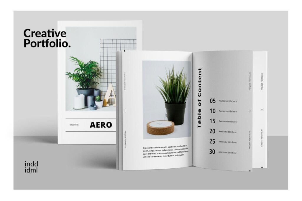 文艺工作室介绍画册杂志模板素材下载AERO Minimal Design Brochure