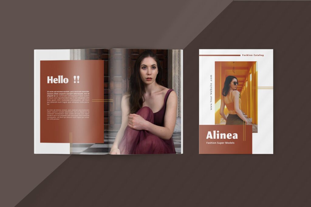时尚的产品目录画册杂志模板素材下载Alinea Fashion Lookbook Template