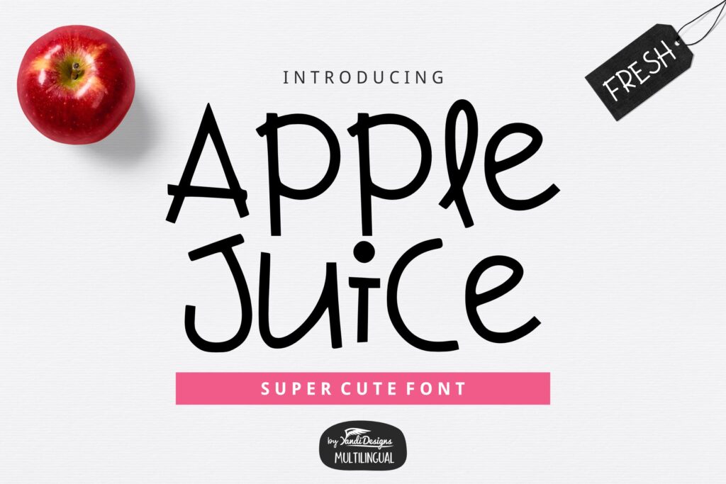 简约可爱英文无衬线字体下载Apple Juice Font