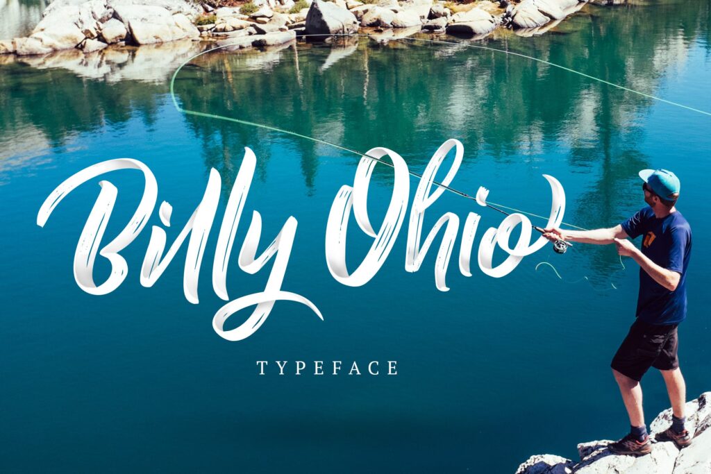 网站标题字体下载/橄榄球赛海报宣传装饰字体下载Billy Ohio Typeface