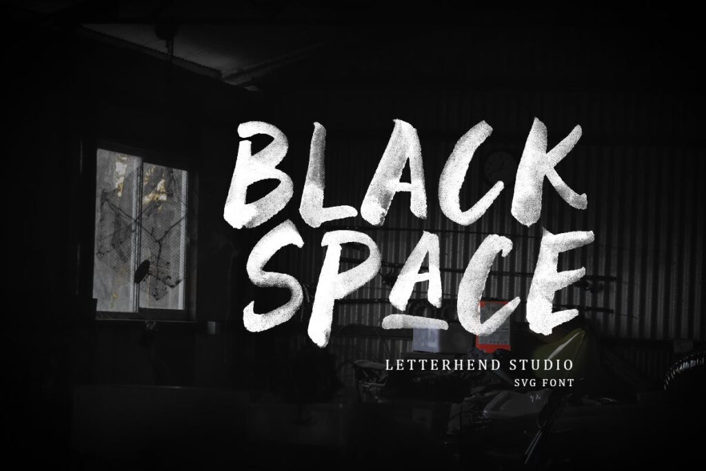 现代音乐派对海报装饰手写英文字体下载Black Space SVG Font
