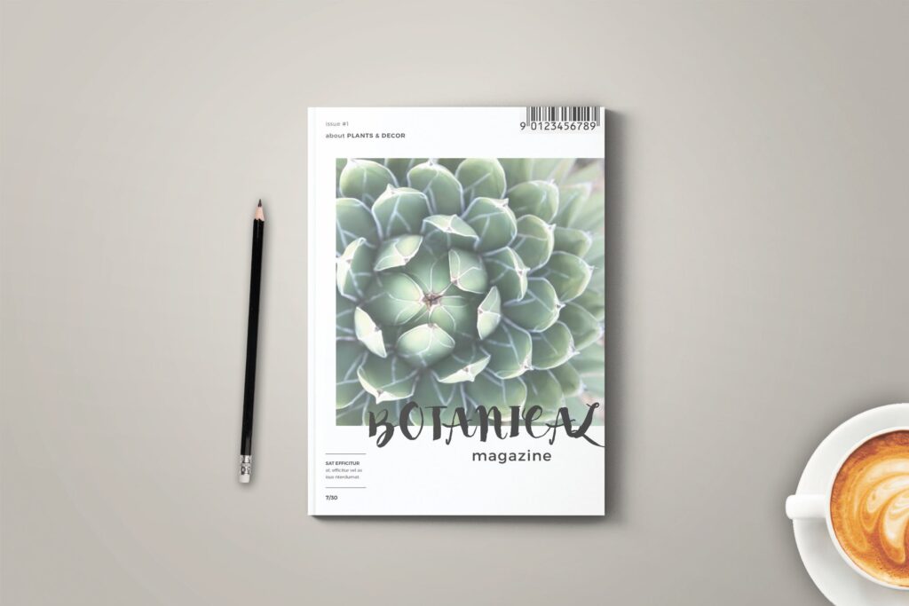 简约的植物学/多用途企业业务画册模板素材Botanical Magazine