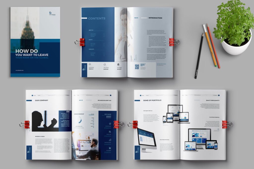 商务小册子企业品牌介绍杂志画册模板Business Brochure 3XKLHG