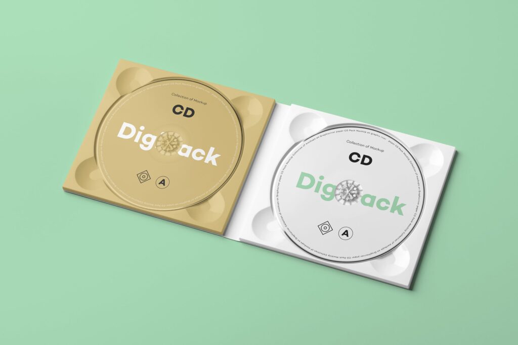 古典电影光盘/音乐CD唱片包模型CD Digi Pack Mockup 9
