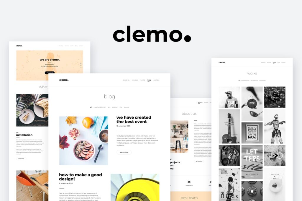 高质量多用途创意网站模板素材Clemo Multipurpose PSD Template