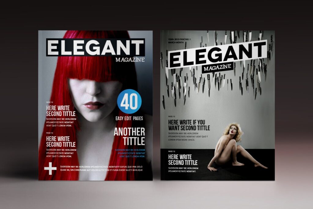 现代企业业务产品介绍流行风格画册杂志模板Des7gn Magazine Indesign Template