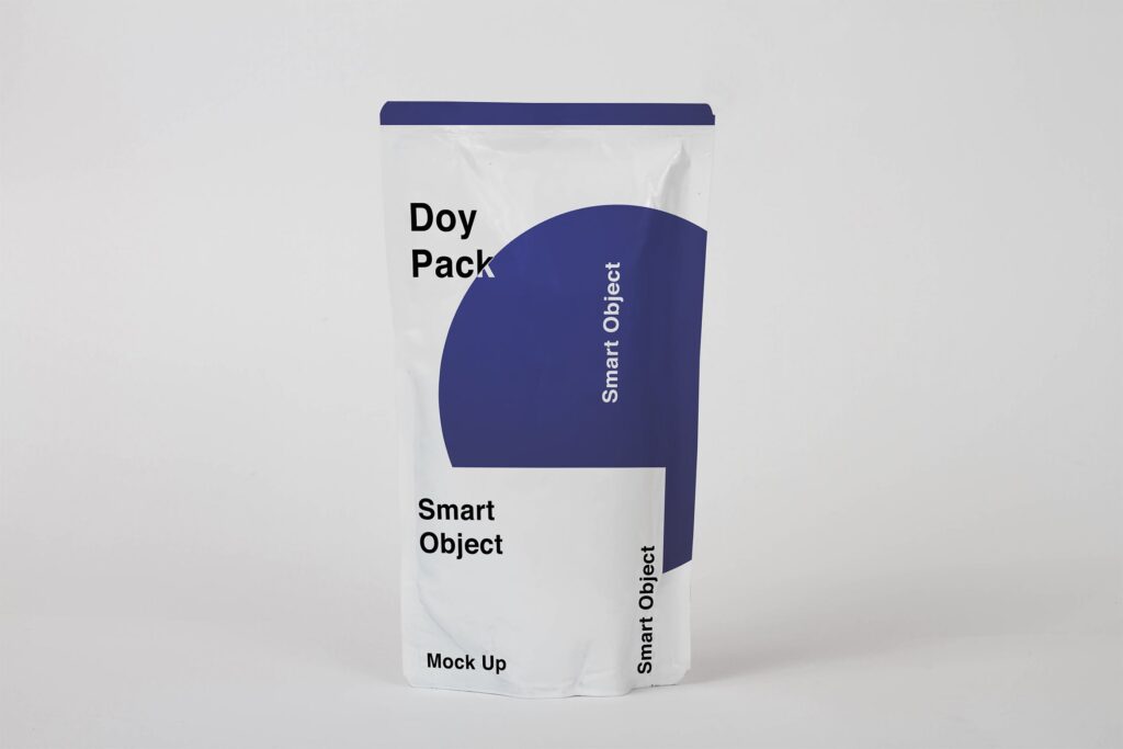 真空食品包装袋/塑料包装模型样机下载Doy Pack Bag Mock Up  Zjc8se