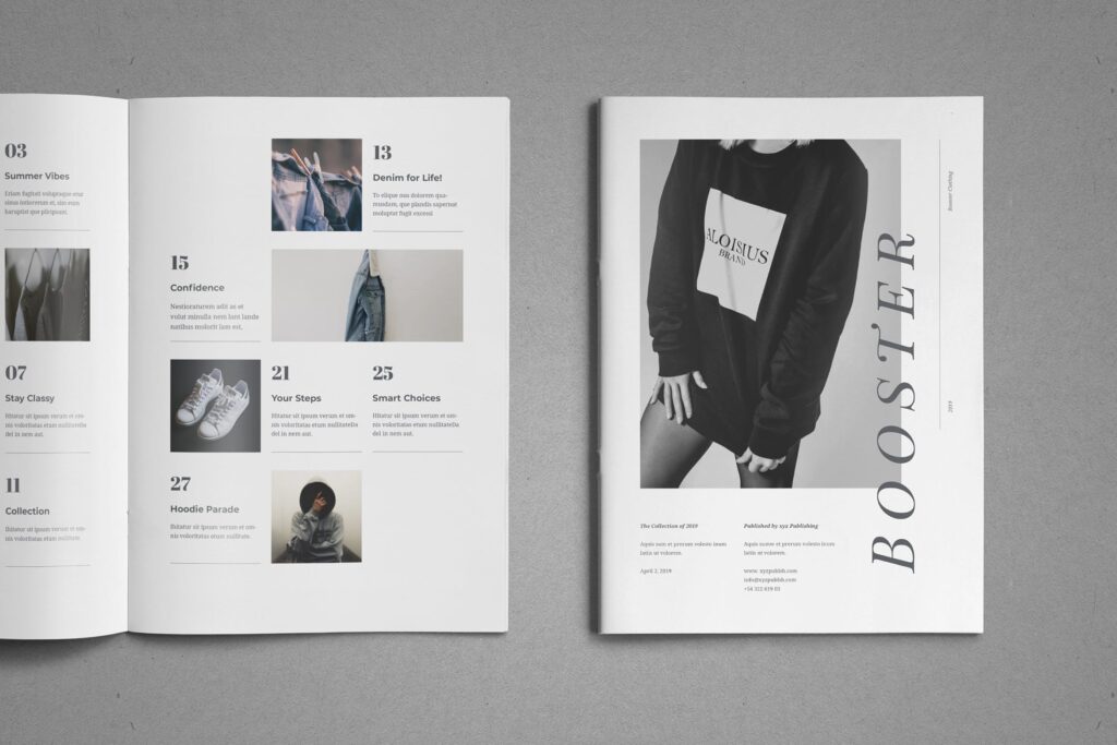 服装新产品介绍宣传画册模板素材下载Fashion Catalog Brochure WB3QGT2