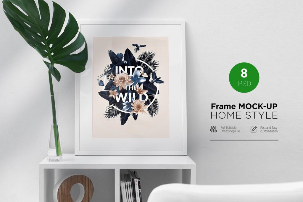 欧美风家居装饰背景墙模型样机素材下载Frame MockUp Home Style