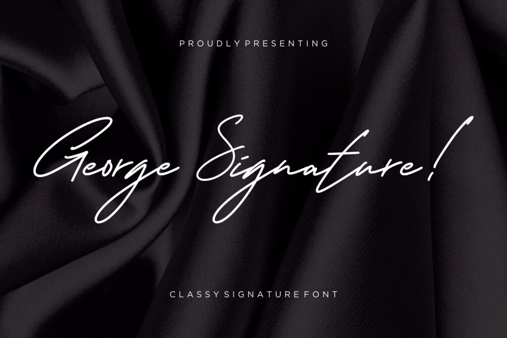 婚礼邀请函/产品包装文艺字体下载下载George Signature Classy Font
