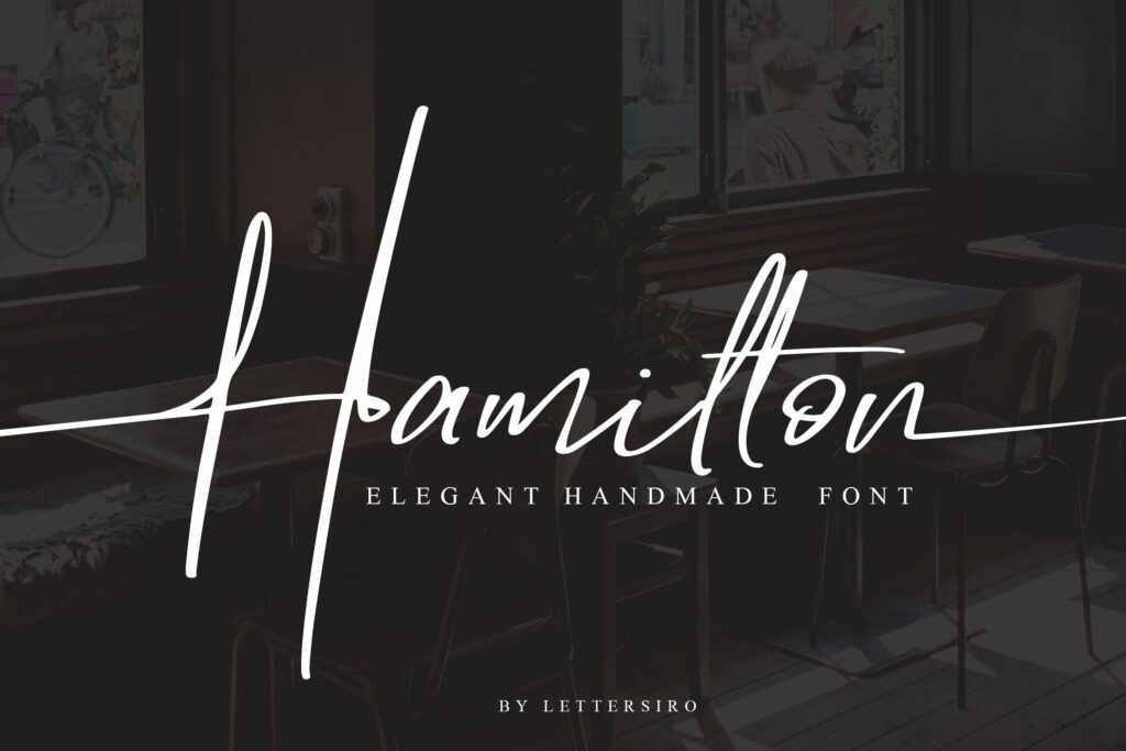 优雅文艺个性签名英文手写体下载Hamilton Elegant Signature