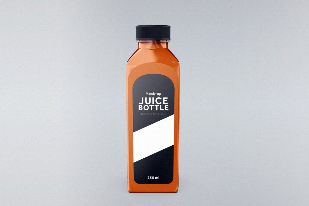 高端果汁塑料包装样机素材下载Juice Bottle MockUp Template PYAABV